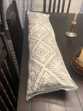 Pendleton Oxbow Oversized Bolster Pillow 12”x48” Ivory Southwestern
